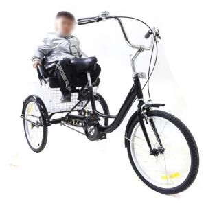Tricycle adulte 3 roues vélo unique adulte 3 vélo avec fonction daide à larrêt noir