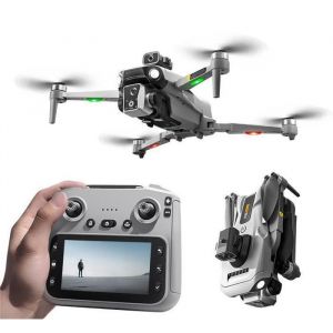 GPS Drone Professionnel 8K Cam&eacute;ra A&eacute;rienne FPV Brosse &eacute;vite Dobstacles avec Grand &eacute;cran T&eacute;l&eacute;commande Drone Pliant