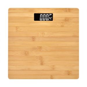 Balance Pese Personne ÉlectroniquePese Personnes de Haute Précision en bambou Max. 180 kg Mesure en KG LB et ST