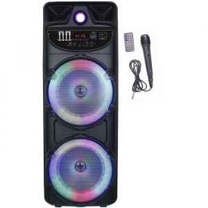 Enceinte nomade - INOVALLEY - MS02-XXL-N - Lumineuse - 1000 W - Bluetooth - Autonomie 2 &agrave; 3 heures - Fonction karaok&eacute;