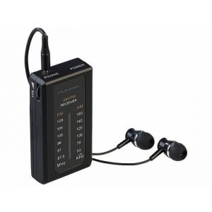 Radio portable - VR-Radio - Mini transistor FM/AM - Autonomie 30h - Prise jack 35 mm - Noir