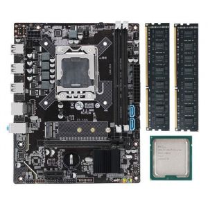 Kit de Carte MèRe X79 LGA 1356 avec Processeur Xeon E5 2420 V2 8 Go (2X4 Go) DDR3 Ecc Reg Ram Nvme M.2 Sdd Mico-Atx E5-V304