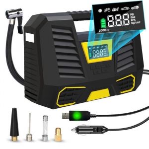 Compresseur &agrave; Air Portatif Batterie6000mAh Compresseur Air Gonflage RapideCompresseur Voiture 12vMini Gonfleur Pneu Voiture