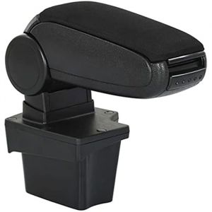 Accoudoir de Voiture - VIDAXL - Kia K2/Rio (2011-2016) - R&eacute;glable - Compartiment Int&eacute;gr&eacute; - Noir