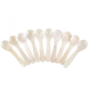 Cuillères à Caviar - - Lot de 10 - Nacre Naturelle - 7cm - Élégantes et Pratiques Nacre naturelle RAMEQUIN