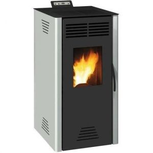 Poêle à granulés INVICTA Adrano - 73 kW - Rendement 887% - Gris