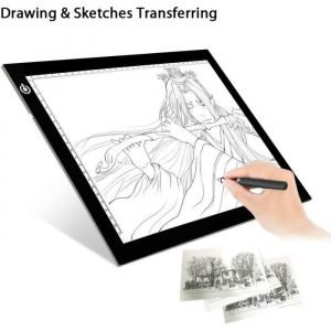 Tablette Lumineuse - ZGEER - A4 - Ultra Mince - Luminosit&eacute; R&eacute;glable - Protection des Yeux