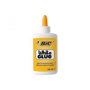Colle blanche - BIC - 118 ml - Lavable - Multi-usages - Applicateur pr&eacute;cis