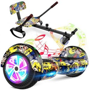 Hoverkart Intelligent6.5 Hoverboard BluetoothLED RouePortée 7-10km - SISIGAD Jaune