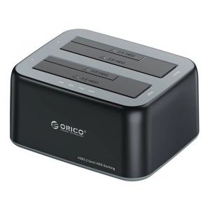 Orico Station daccueil pour disque dur/SSD 25/35 pouces 5 Gbit/s USB-A vers USB-B avec fonction de clonage (noir)