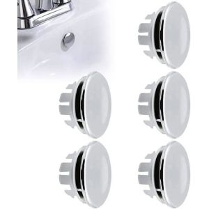Bouchon de trop-plein pour lavabo ensemble de 5 pièces couvercle de drainage rond pour éviers de cuisine et de salle de bain