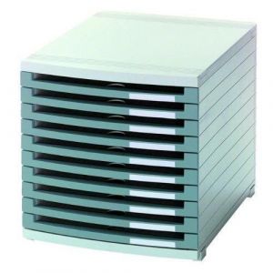 Module de classement - HAN - Contur 1510-0-19 - 10 tiroirs - Gris clair / gris fonc&eacute; - B4