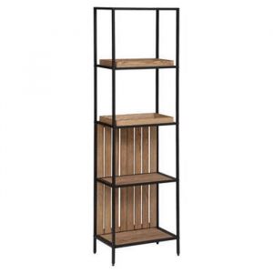 Etagère en bois - MDF coloris blanc - Longueur 50 x Profondeur 30 x Hauteur 176 cm