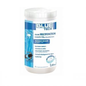 Désinfectant pour piscine - HLORE - LENT MULTIFONCTION - 8 Galets - 108kg - Bleu