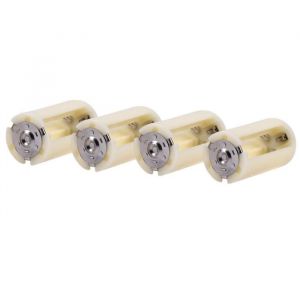 Support dadaptateurs de batterie parall&egrave;le 3 AA vers D (4 pi&egrave;ces) convertisseurs de support de batterie conversion de 3 piles