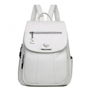 Mode Sac à Dos en Cuir Sac à Dos pour Femme Blanc