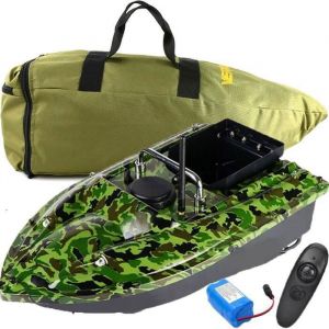 500M Bateau Amorceur t&eacute;l&eacute;command&eacute; Bateau dapp&acirc;t Double Moteurs Avec Sac &Agrave; Main