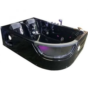 BAIGNOIRE BALNEO BAIN Pegaso BALNEO ANGLE TOURBILLON MASSANTE 180 x 120 cm SPA WHIRLPOOL BALNEO 2 PERSONNES NEUVE CHROMOTHERAPIE