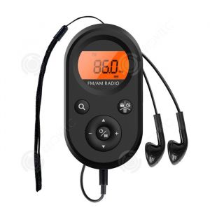 INN Mini radio portable 500mah écran lcd USB chargement 3 méthodes de recherche am/fm radio de poche avec casque filaire pour sport