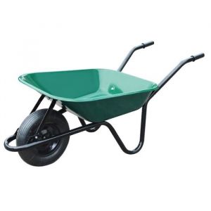 Brouette roue gonfl&eacute;e en acier A4140GF3801 ALTRAD 100 L vert