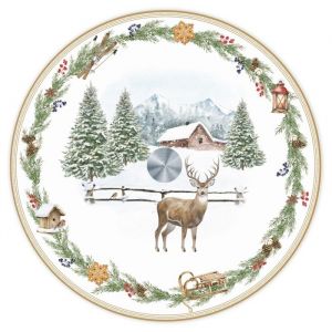 White Forest - plat à tarte ou plateau à fromage tournant en verre 35 cm - EASYLIFE