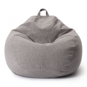 Lumaland Comfort Line XXL Pouf - 100x120x50 cm Coussin de sol - 315 L - EPS remplissage de perles - Gris clair