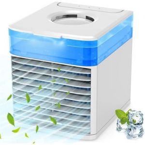 Mini Climatiseur portable Climatiseur Mobile Silencieux Mini Ventilateur Refroidisseur dair avec Veilleuse Douce