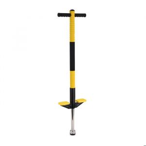 Relaxdays Bâton sauteur robuste pogo-stick pour enfant pesant jusquà 35 kg pour se dépenser en extérieur jaune