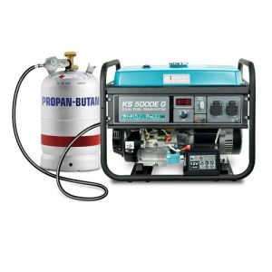 Groupe électrogène à essence-gaz KS 5000E G Könner & Söhnen puissance max/nom: 4500W/4000W démarrage manuel/électrique AVR