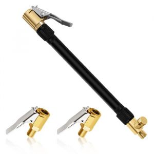 1 Pi&egrave;ce Tuyau de Gonflage de Pneu 30 cm avec 2 Embout Gonflage Pneu Voiture Tube Dextension de Gonfleur de Pneu