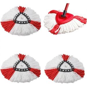 4 vadrouilles de Rechange pour Vileda Turbo 2 en 1 EasyWring & Clean Compatible avec Le kit de Remplacement de O-Ced