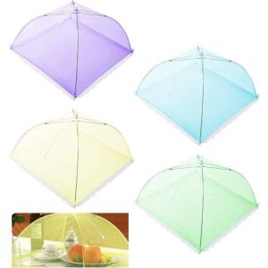 Cloche Alimentaire Pliable - RYTTGOP - 4pcs - Anti-mouches - Maille - 432 cm