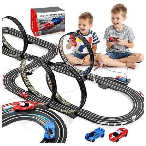 Circuit voiture electrique - Piste de course en duo Piste circulaire Grande arèn Manuel et électrique deux mode - courses