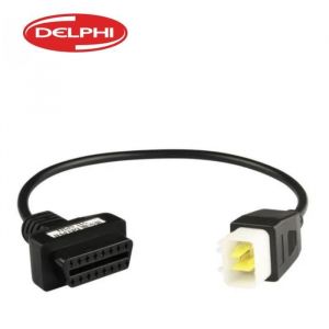 Adaptateur Moto - ICARSOFT - Delphi 6 broches vers OBD2 - Universel - Noir - Diagnostic
