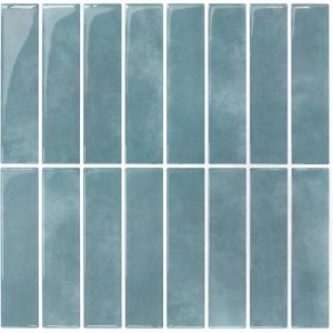 Credence Adhesive pour Cuisine Salle de Bain Bleu Turquoise Vinyle Carreaux Carrelage Adhesif Mural Cuisine Bleu Turquoi CARRELAGE