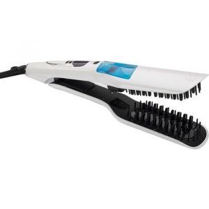 Lcd cheveux droite en c&eacute;ramique &eacute;lectrique brosse &agrave; coiffer vapeur hydratante cheveux lisseur brosse vapeur Spray rapide plat fer pe