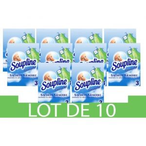 [Lot de 10] SOUPLINE Sachets Armoire Grand Air x3