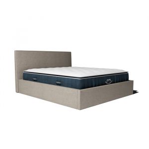 Ensemble lit coffre et matelas &agrave; m&eacute;moire de forme Victoria - 30cm - Beige / 160x200cm / Avec