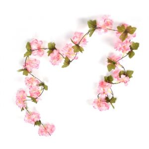 Fleur de cerisier artificielle - SURENHAP - Fleur de cerisier - Rose fonc&eacute; - 226 cm - Tissu de soie