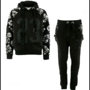 Jogging survêtement noir homme - Daniels 23 - Manches longues - Fitness - Running - Sarouel