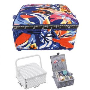 Bo&icirc;te &agrave; couture carr&eacute;e L20xH11cm ga&iuml;t&eacute; d&eacute;t&eacute; - MDC