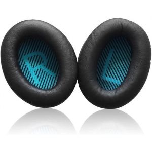 2X Coussinets de Remplacement pour Casques Bose Quiet Comfort QC 2 15 25 35 I 35 II AE2 AE2i AE2w SoundTrue SoundLink, Noir