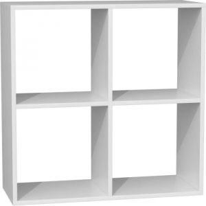 MARION - Étagère casier fonctionnelle bibliothèque chambre/bureau/salon - Dimensions : 75x74x30 -Meuble rangement livres