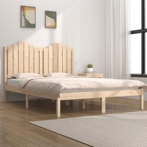 Cadre de lit Double - sans matelas - - bois de pin massif 160x200 cm - 2055x1655x110 cm 1225650