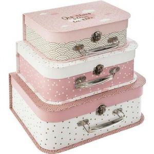 Valisette de Rangement - PARIS PRIX - Douceur Rose - 3 Tailles - Carton & Papier