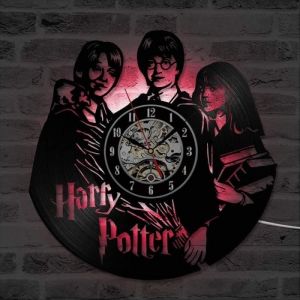 Horloge Murale en Vinyle Disque Vinyle Horloge Murale LED Pop D&eacute;coration for Harry Potter Rose Cadeau Chambre D&eacute;coration Mura[1282]