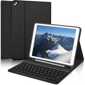 &Eacute;tui Clavier pour iPad 9.7  - AZERTY Fran&ccedil;ais Clavier pour iPad 6&egrave;me 5&egrave;me g&eacute;n&eacute;ration iPad Pro 9.7 Pouces iPad Air 2 Noir
