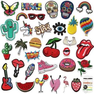 32pcs Patch ThermocollantEcusson Thermocollant enfantEcusson a Coudre VetementRenfort Genoux Enfant pour T-Shirt Jeans Sacs Jupe