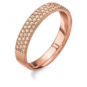 Bague en acier inoxydable - FOLLI FOLLIE - 3R16S036RS - Rose - Taille 52 - Femme