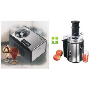 KLAISER W41 TURBINE A GLACES PROFESSIONNELLE AVEC LIVRE DE 62 RECETTES ET CENTRIFUGEUSE 900W CLATRONIC AE 3150